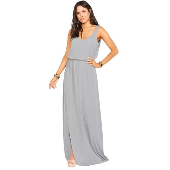Show Me Your Mumu Gray Kendall Maxi Dress Size Large New With Tags - Picture 3 of 7